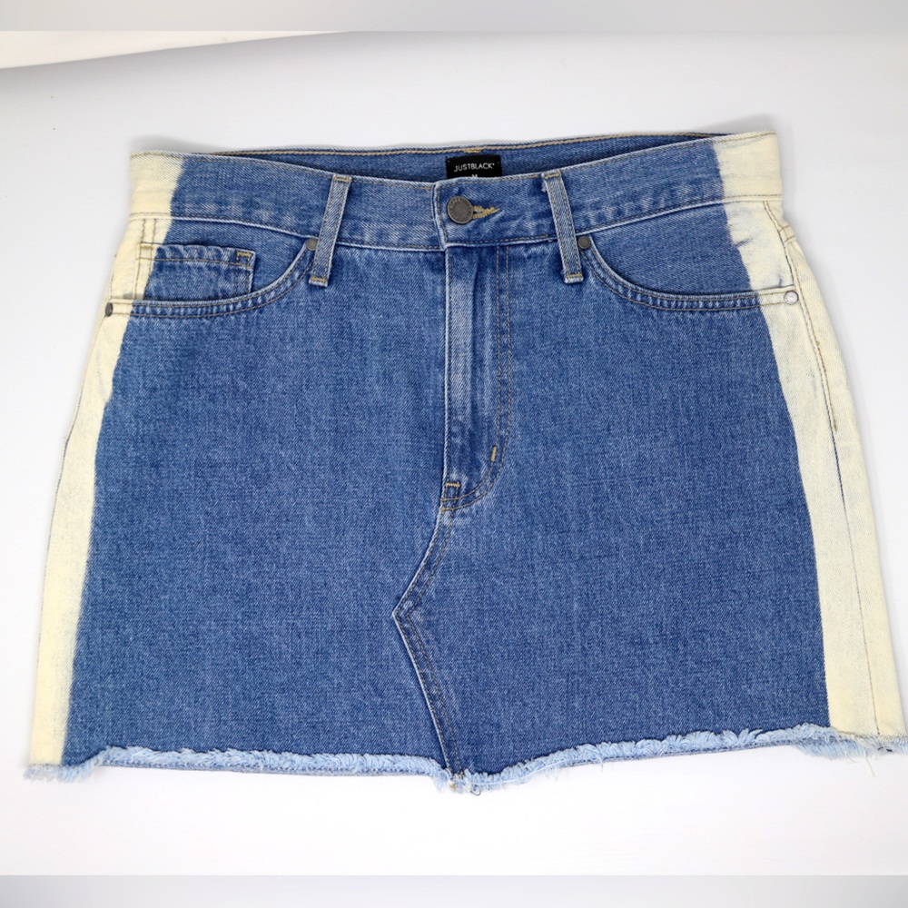 JUSTBLACK denim two- toned mini skirt